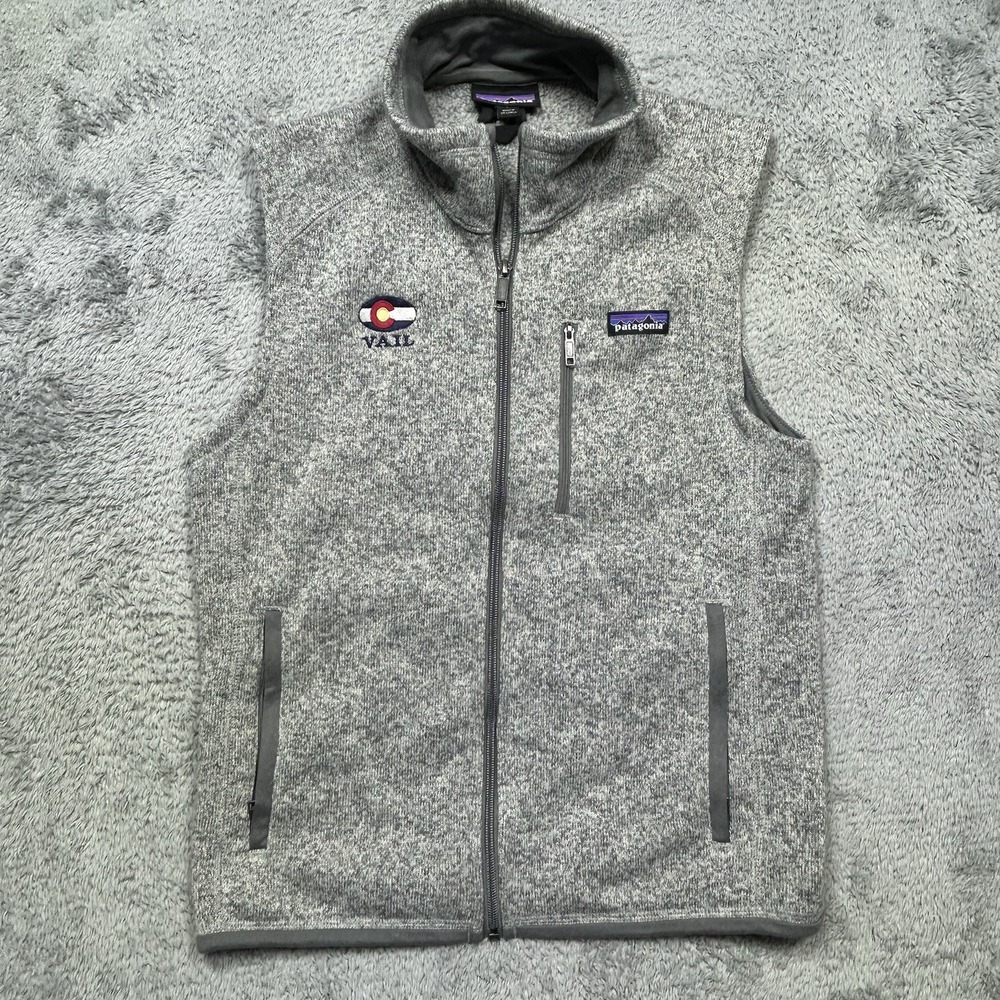 Patagonia Better Sweater Vest Men' S Gray Full Zip Fleece Outdoor Hiking VAIL CO